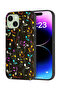 Apple iPhone 15 Plus Protective Case Cover Music Fabric Pattern