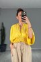 Back Detailed Linen Blouse - 2