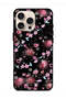 غطاء حماية لجهاز Apple iPhone 16 Pro Max برسومات قلوب وأزهار صغيرة