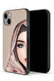 جراب حماية لجهاز Apple iPhone 13 mini بتصميم فتاة نصف وجه
