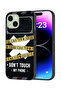 Apple iPhone 15 Plus Protective Case Cover Caution Never Touch My Phone