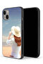 جراب حماية لجهاز Apple iPhone 13 mini بتصميم قبعة فتاة واقفة