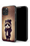 جراب حماية لجهاز Apple iPhone 13 Pro بتصميم باندا صغير لطيف