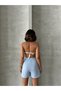 Muslin Beachwear Shorts with Elastic Waist and Waist Tie Detail - 6