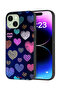 Apple iPhone 15 Plus Protective Case Cover Dhaga Hearts Pattern