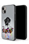 غطاء حماية لجهاز Apple iPhone 13 mini برسومات فراشات وفتاة فنية تجريدية