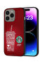 غطاء حماية لجهاز Apple iPhone 15 Pro Max بملصق قهوة