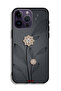 غطاء حماية لجهاز Apple iPhone 14 Pro Max بتصميم زهور ماسية - 2