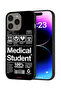 غطاء حماية لجهاز Apple iPhone 15 Pro Max ملصق طالب الطب