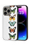 غطاء حماية لجهاز Apple iPhone 15 Pro Max بنقشة أربع فراشات
