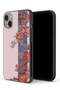 جراب حماية لجهاز Apple iPhone 13 mini برسومات أوراق الشجر والزهور