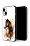 جراب حماية لجهاز Apple iPhone 14 Plus بتصميم فن تجريدي للخيول