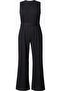 Women's Plus Size Black, Sleeveless, Straight Leg Relaxed Fit Jumpsuit 65N38987 - 6