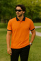 2988-1 Cotton Polo Neck Regular Fit T-Shirt with Collar and Cuff Detail - 5