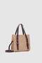 Wolf Straw Belt Detailed Crossbody Bag Cream - 4