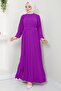 Belted Pleated Aerobin Dress Lilac Hm2339