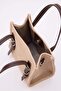 Wolf Straw Belt Detailed Crossbody Bag Cream - 5