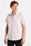 Men's Regular Fit Classic Cut Short Sleeve Cotton Single Pocket Dobby Beige Shirt