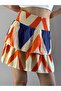 Pleated Elasticated Zigzag Skirt Ruffled Skirt