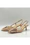 Sedare Nude Real Leather Buckle Heeled Shoes - 8