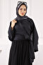 Black Waist Tie Modal Shirt - 2