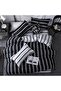 Single Size 4 Pieces, Black & White Stripe Design. - 3