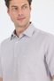 Brown Hard Collar Short Sleeve Pocket Comfort Fit Cls Shirt 1004250264 - 4