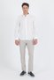 White Short Sleeve Smart Button Collar Pocketless Slim Fit Shirt 1004250224 - 2