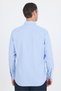 Blue Long Sleeve Smart Buttoned Collar Pocket Comfort Fit 100% Cotton Shirt 1004250236 - 5