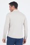 Stone Color Long Sleeve Plain Knitted Polo Collar Pocketless Flexible Classic Slim Fit Shirt 1004250153 - 5
