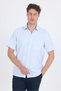 Blue Hard Collar Short Sleeve Pocket Comfort Fit Cls Shirt 1004250263