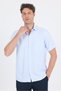 Blue Hard Collar Short Sleeve Pocket Comfort Fit Cls Shirt 1004250263 - 3