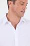 Men's White Long Sleeve Hard Collar Cotton Slim Fit Shirt 1004250059_600 - 3