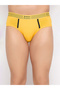 Pack of 2 - Solid Briefs with Striped Waistband - 2
