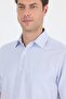 Navy Blue Hard Collar Short Sleeve Pocket Comfort Fit Cls Shirt 1004250259 - 4