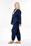 Single Pocket 100% Cotton Muslin Shirt Navy Blue - 4