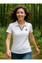 Women's Polo Neck Stripe Piping Minimal Printed Short Sleeve Lycra Slim Combed Cotton T-Shirt