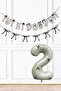 Black Bow Concept Banner and Birthday Balloon Set with Age Balloons