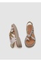 Women's Genuine Leather Orthopedic Soft Sole Thumb Flip Flop Basement Sandals with Beads and Sequins Accessories - 4