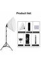 Photography Softbox Lighting Kit with 380W 3 Colors Remote LED Bulbs,Soft Boxes and Carry Bag - 8