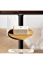 Wooden Floor Monitor Stand with Tray and Wheels for 14-43 inches Screen Monitors or TV, Max Load - 2
