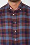 Giorgianni Lapel Button Plaid Linen Slim Fit Shirt - 5