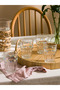 Lcw Home Colorless Flower Printed Glass Cup Set of 4 380 ml - 2