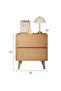 Nordic Style Bedroom Cabinet, Minimalist Nightstand with 2 Drawers 50*40*52CM - 6