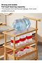 Sofa Side Table with Wheels,Coffee Table for Living Room Trolley Rack, Side Cabinet 30*50*83CM - 4