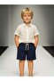 Boy's Linen Shorts with Pockets - 3