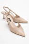 Beige-Toe Detailed Heeled Shoes