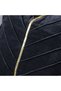 Gleam Velvet Cushion with Golden Tape-Black-45x45cm|100% Cotton Couch Filled Cushion - 2
