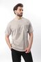 Painted Gray Pocket Detailed Men's T-Shirt 6176 - 5