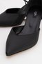 Women's Black Stone Lace Detailed Heeled Shoes - 3